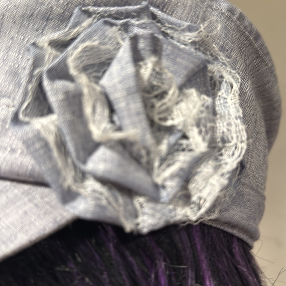 Croft & Barrow Pale Blue Women's Cap with Floral Accent - Picture 2 of 10